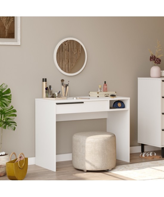 Τουαλέτα ArteLibre DEVON Λευκό Μοριοσανίδα/Μέταλλο/Γυαλί 100x44.5x75cm