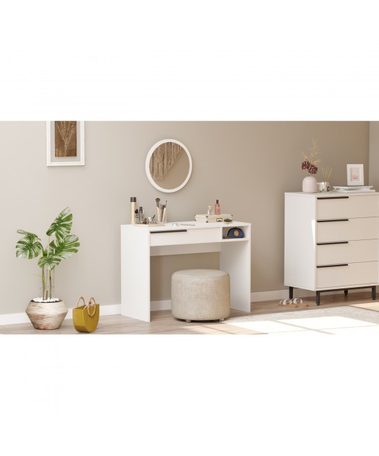 Τουαλέτα ArteLibre DEVON Λευκό Μοριοσανίδα/Μέταλλο/Γυαλί 100x44.5x75cm