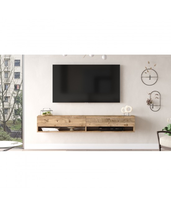 Έπιπλο Τηλεόρασης ArteLibre SONNING Πεύκο Μοριοσανίδα 180x31.6x29.6cm