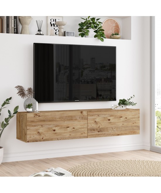 Έπιπλο Τηλεόρασης ArteLibre BERKSHIRE Πεύκο Μοριοσανίδα 140x31.6x29.6cm Έπιπλο Τηλεόρασης ArteLibre BERKSHIRE Πεύκο Μοριοσανίδα 140x31.6x29.6cm