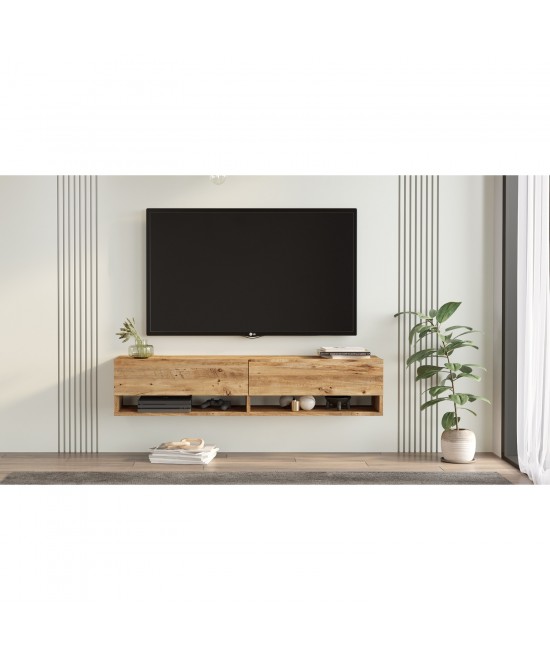 Έπιπλο Τηλεόρασης ArteLibre SOLVA Πεύκο Μοριοσανίδα 140x31.6x29.6cm