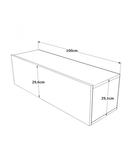 Έπιπλο Τηλεόρασης ArteLibre INVERIE Πεύκο Μοριοσανίδα 100x31.6x29.6cm