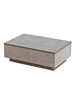 Τραπεζάκι Σαλονιού ArteLibre ARNOS Ανοιχτό Γκρι/Γκρι Με Εφέ Τσιμέντο Μοριοσανίδα 90x60x31.6cm