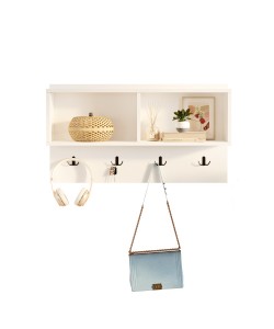 Κρεμάστρα Εισόδου ArteLibre DALSTON Λευκό Μοριοσανίδα 92x18.8x51cm