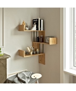 Ράφι Τοίχου ArteLibre DOWNE Πεύκο Μοριοσανίδα/Μέταλλο 60x22x109.4cm Ράφι Τοίχου ArteLibre DOWNE Πεύκο Μοριοσανίδα/Μέταλλο 60x22x109.4cm