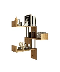 Ράφι Τοίχου ArteLibre DOWNE Πεύκο Μοριοσανίδα/Μέταλλο 60x22x109.4cm