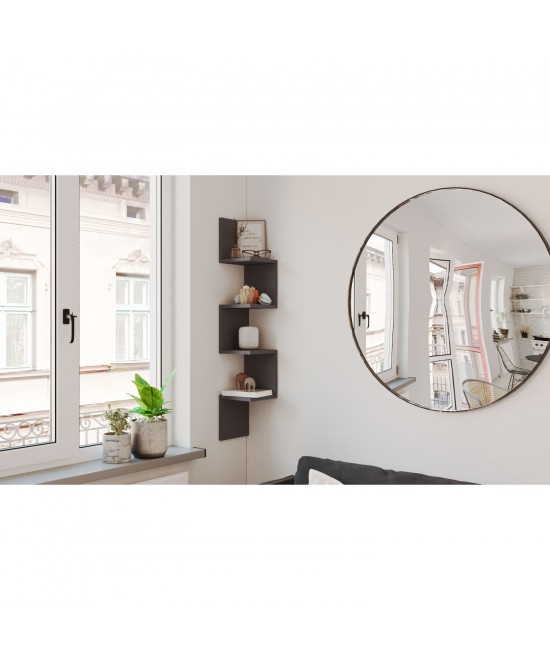 Ράφι Τοίχου ArteLibre DULWICH Ανθρακί Μοριοσανίδα 22x22x117.2cm