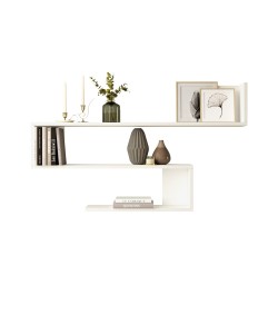 Ράφι Τοίχου ArteLibre EALING Λευκό Μοριοσανίδα 120x145x71.4cm