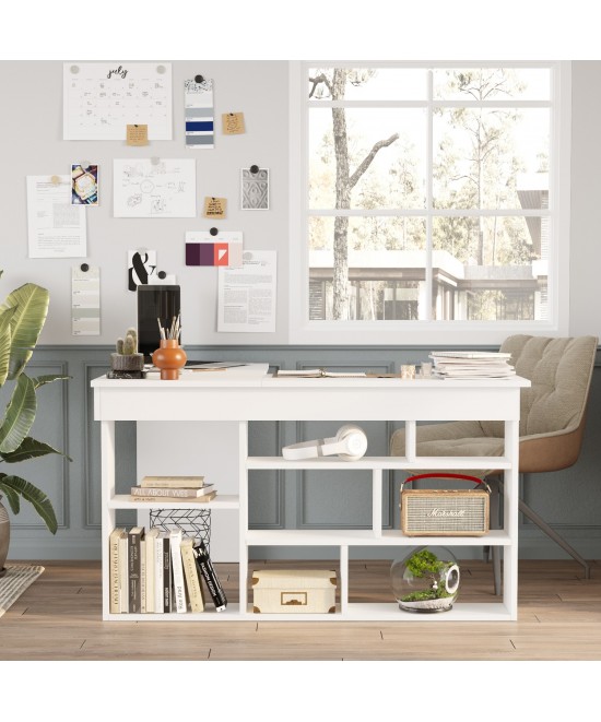 Γραφείο ArteLibre FELTHAM Λευκό Μοριοσανίδα 115x120x72cm