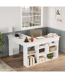 Γραφείο ArteLibre FELTHAM Λευκό Μοριοσανίδα 115x120x72cm