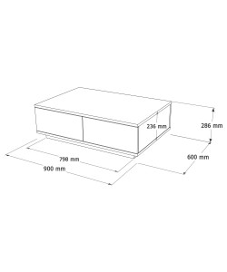 Τραπεζάκι Σαλονιού ArteLibre FRIERN Πεύκο/Λευκό Μοριοσανίδα 90x60x28.6cm