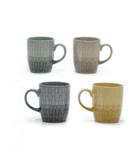 Κούπα Ανάγλυφο 38cl Κεραμικό Σε 4 Χρώματα Κούπα Ανάγλυφο 38cl Κεραμικό Σε 4 Χρώματα