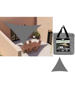 Πανί Σκίασης Κήπου Τριγωνικό Γκρι 200gsm Polyester 3x3x3m
