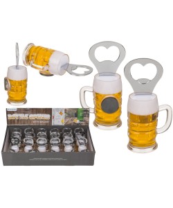 Ανοιχτήρι Μπουκαλίων Με Μαγνήτη Σε Σχήμα Ποτήρι Μπύρας Μέταλλο/Πλαστικό 10.5x3.5cm