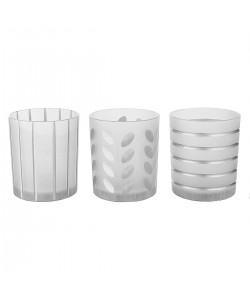 Κηροπήγιο ArteLibre Διάφανο Γυαλί 8cm Σε 3 Σχέδια