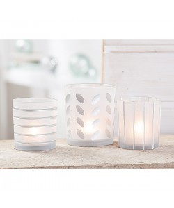 Κηροπήγιο ArteLibre Διάφανο Γυαλί 9cm Σε 3 Σχέδια