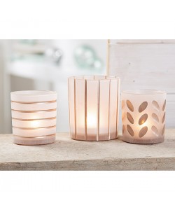 Κηροπήγιο ArteLibre Διάφανο Γυαλί 8cm Σε 3 Σχέδια