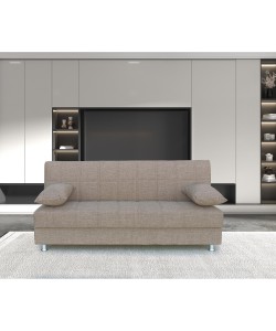 Καναπές Κρεβάτι Τριθέσιος ArteLibre LAURA Μπεζ 190x84x86cm