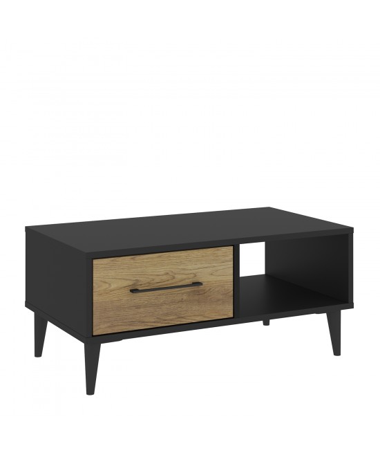 Τραπεζάκι Σαλονιού ArteLibre SYBILLA Φυσικό/Μαύρο Μοριοσανίδα/Μελαμίνη 150x40x84cm