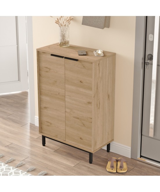 Παπουτσοθήκη ArteLibre BUTE Φυσικό Μοριοσανίδα/Μελαμίνη 105.6x35.5x72cm