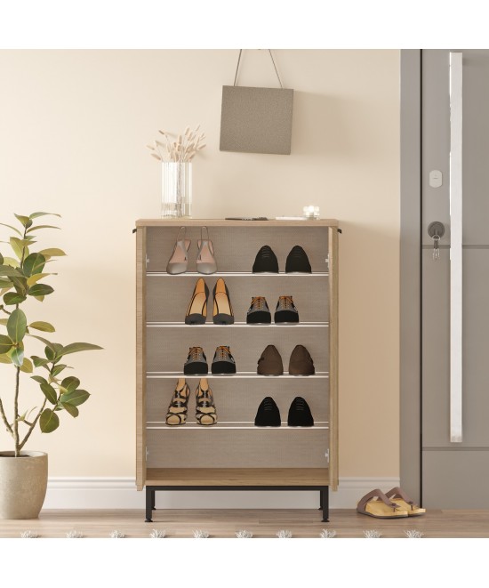 Παπουτσοθήκη ArteLibre BUTE Φυσικό Μοριοσανίδα/Μελαμίνη 105.6x35.5x72cm