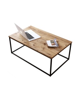 Τραπεζάκι Σαλονιού ArteLibre RENFREW Πεύκο/Ανθρακί Μοριοσανίδα/Μέταλλο 100x60x40cm