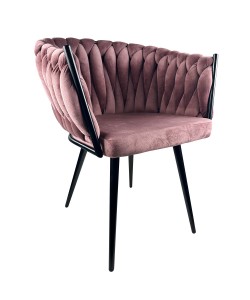 Καρέκλα Τραπεζαρίας ArteLibre JENNINGS Σάπιο Μήλο/Μαύρο Βελούδο/Μέταλλο 55x60x80cm