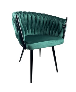 Καρέκλα Τραπεζαρίας ArteLibre JENNINGS Κυπαρισσί/Μαύρο Βελούδο/Μέταλλο 55x60x80cm