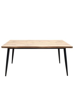 Τραπέζι Τραπεζαρίας ArteLibre AMADORA Φυσικό/Μαύρο Μοριοσανίδα/Μέταλλο 160x80x75cm