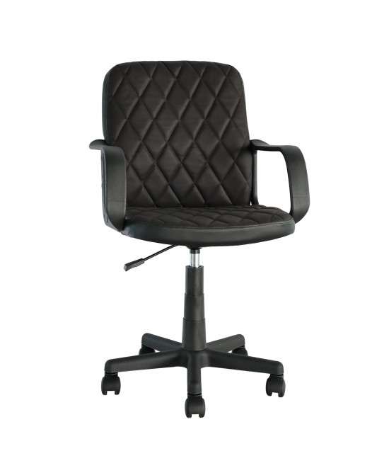 Καρέκλα Γραφείου ArteLibre THIRINA Μαύρο Ύφασμα/PVC 56x57x85-97cm Καρέκλα Γραφείου ArteLibre THIRINA Μαύρο Ύφασμα/PVC 56x57x85-97cm