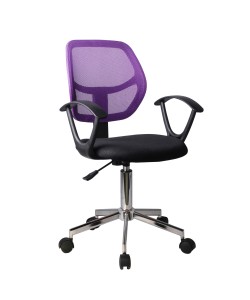 Καρέκλα Γραφείου ArteLibre EVERLY Μοβ/Μαύρο Mesh 56x53.5x100cm