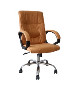 Καρέκλα Γραφείου Διευθυντή ArteLibre TURNER Camel PVC 50x69x118.5cm