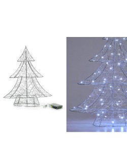 Δεντράκι Με Φως Ασημί 40cm