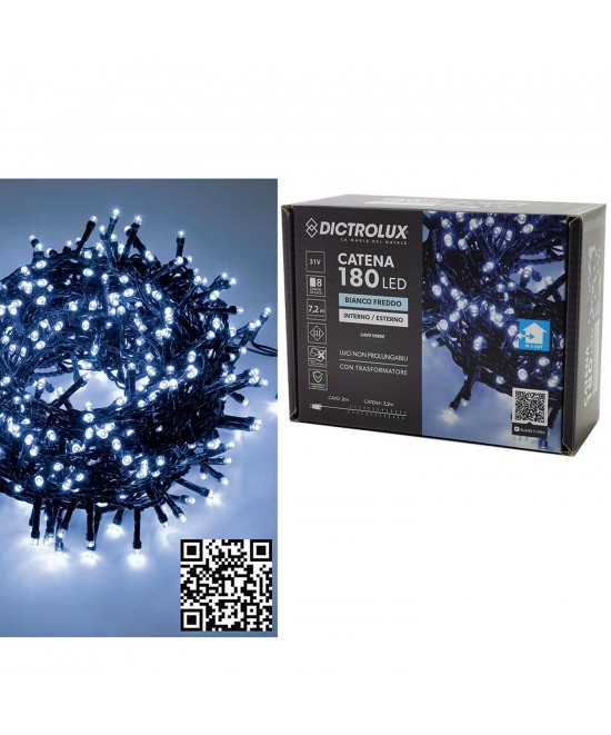 180 LED Εσωτ. & Εξωτ. Χώρου Με 8 Προγράμματα Και Μετασχηματιστή Ψυχρό Λευκό Φως Πράσινο Καλώδιο Μη Επεκτεινόμενο IP44 31