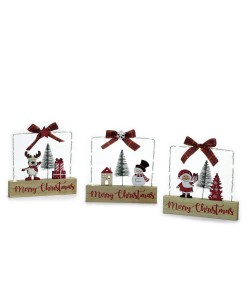 Διακοσμητικό Merry Christmas Με Φως 18x2x17cm Σε 3 Σχέδια Διακοσμητικό Merry Christmas Με Φως 18x2x17cm Σε 3 Σχέδια