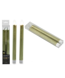 Κερί LED Χρυσό Φ2.2cm Σετ 2Τμχ