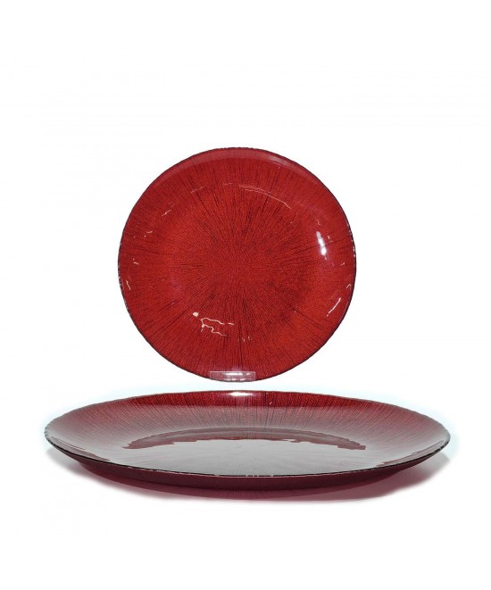 Πιάτο Στρογγυλό Κόκκινο Φ32cm