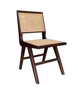 Καρέκλα Επαγγελματική ArteLibre COEUS Wenge/Φυσικό Ξύλο/Rattan 44x41x86cm