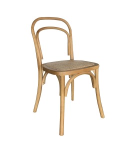 Καρέκλα Επαγγελματική ArteLibre LETO Φυσικό Ξύλο/Rattan 45x45x89cm