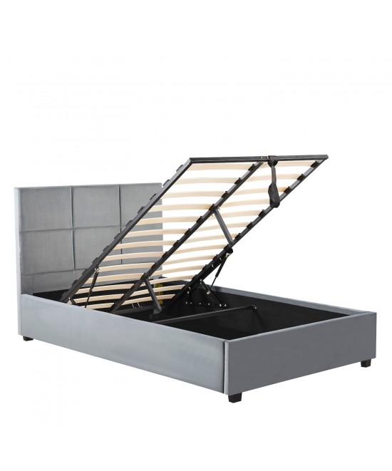 Κρεβάτι Μονό ArteLibre CLOUDREST Γκρι Ύφασμα 214x127.5x109cm (Στρώμα 120x200cm) Κρεβάτι Μονό ArteLibre CLOUDREST Γκρι Ύφασμα 214x127.5x109cm (Στρώμα 120x200cm)