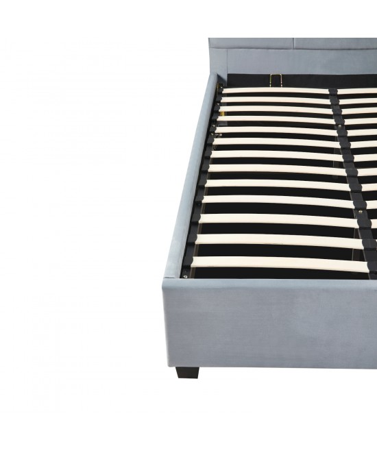 Κρεβάτι Μονό ArteLibre CLOUDREST Γκρι Ύφασμα 214x127.5x109cm (Στρώμα 120x200cm) Κρεβάτι Μονό ArteLibre CLOUDREST Γκρι Ύφασμα 214x127.5x109cm (Στρώμα 120x200cm)