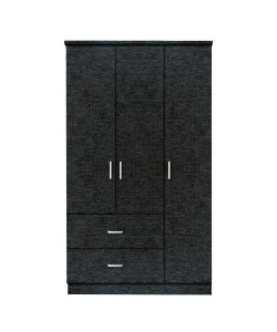 Ντουλάπα ArteLibre FRITILLARIA Μαύρο Μοριοσανίδα 89x42x181cm