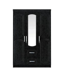 Ντουλάπα ArteLibre PROTEA Μαύρο Μοριοσανίδα 120x50x195cm