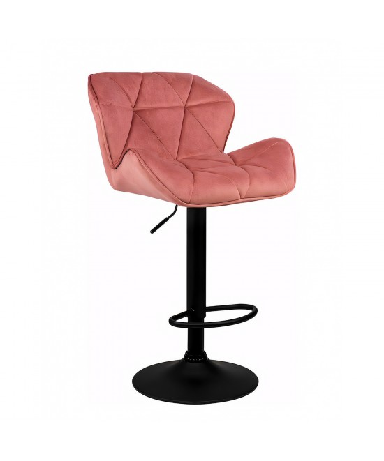 Σκαμπό Bar ArteLibre HERMOSO Με Πλάτη Πτυσσόμενο Σάπιο Μήλο Βελούδο/Μέταλλο 36x48x91-111cm