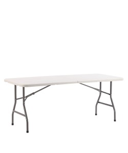 Τραπέζι Catering ArteLibre LIME Πτυσσόμενο (Βαλίτσα) Λευκό/Γκρι HDPE/Μέταλλο 180x75x74cm