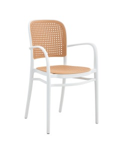 Πολυθρόνα Κήπου ArteLibre CANARY Λευκό/Μπεζ PP 55x52x86cm Πολυθρόνα Κήπου ArteLibre CANARY Λευκό/Μπεζ PP 55x52x86cm