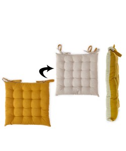 Μαξιλάρι Καθίσματος Μουσταρδί/Άμμου 40x40cm