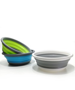 Λεκάνη Στρογγυλή 9lt Πτυσσόμενη Πλαστικό/Σιλικόνη Φ37.5x14cm