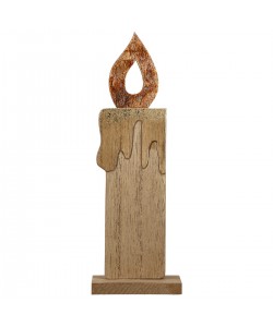 Ανάγλυφο Σταντ Κερί 'Otonal' MDF Εκρού/Πορτοκαλί 5x7x20.5cm