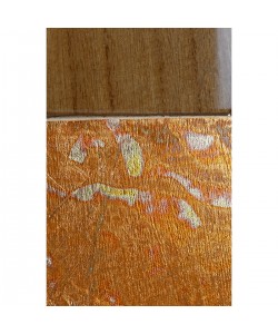 Ανάγλυφο Σταντ Κερί 'Otonal' MDF Εκρού/Πορτοκαλί 5x7x20.5cm